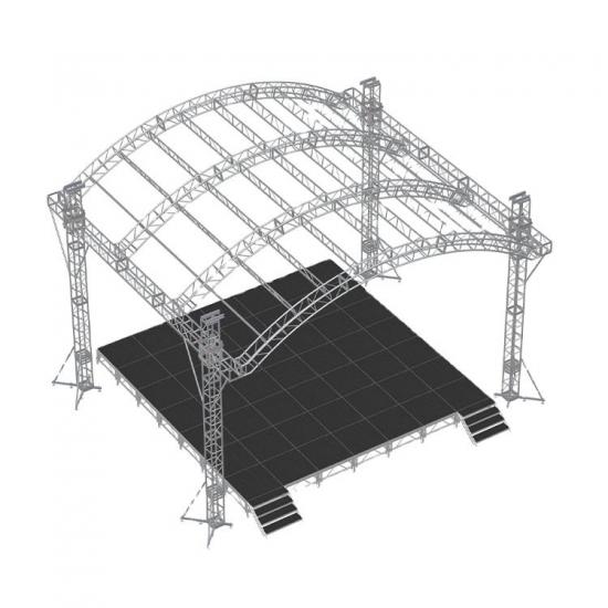 Outdoor Concert Aluminum Arched Roof Truss System